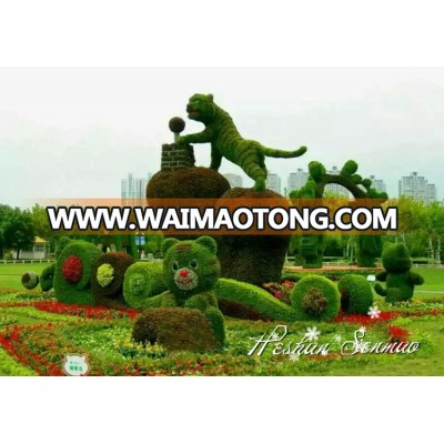 2016 hot selling high quality fashion Plastic landscape green sculpture /grass statues for garden decoration with factory price