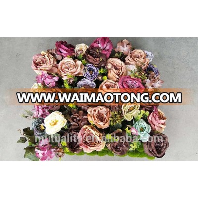 2016 latest new fashion artifical flowers wall wedding decor