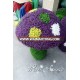 China factory cheap price artificial colorful mushroom sculpture plastic plant sculpture artificial topiary frame animal