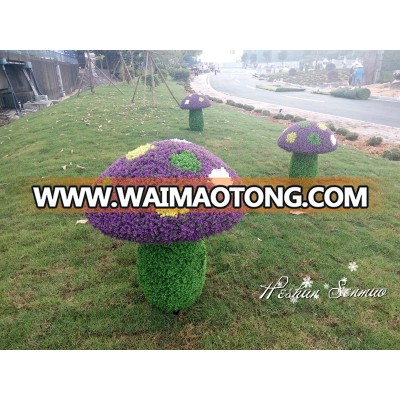 Wholesale price artificial topiary mushroom topiary shape wire plant with high quality