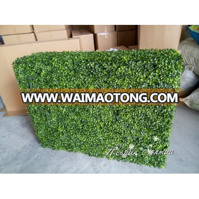 uv - resistance hotel outdoor decoration artificial plastic boxwood hedge grass wall boxwood fence with high quality