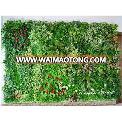 outdoor decoration faux plant wall panels artificial tropical plant wall hanging plant wall with best quality