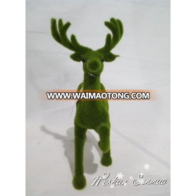 Hot high quality natural look vivid moss sika deer artificial grass flocking animals for ornaments/decoration with factory price