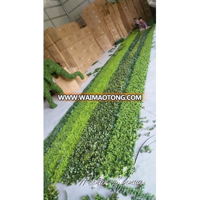 factory price direct sale artificial green wall plastic boxwood fence artificial vertical plant wall for project design